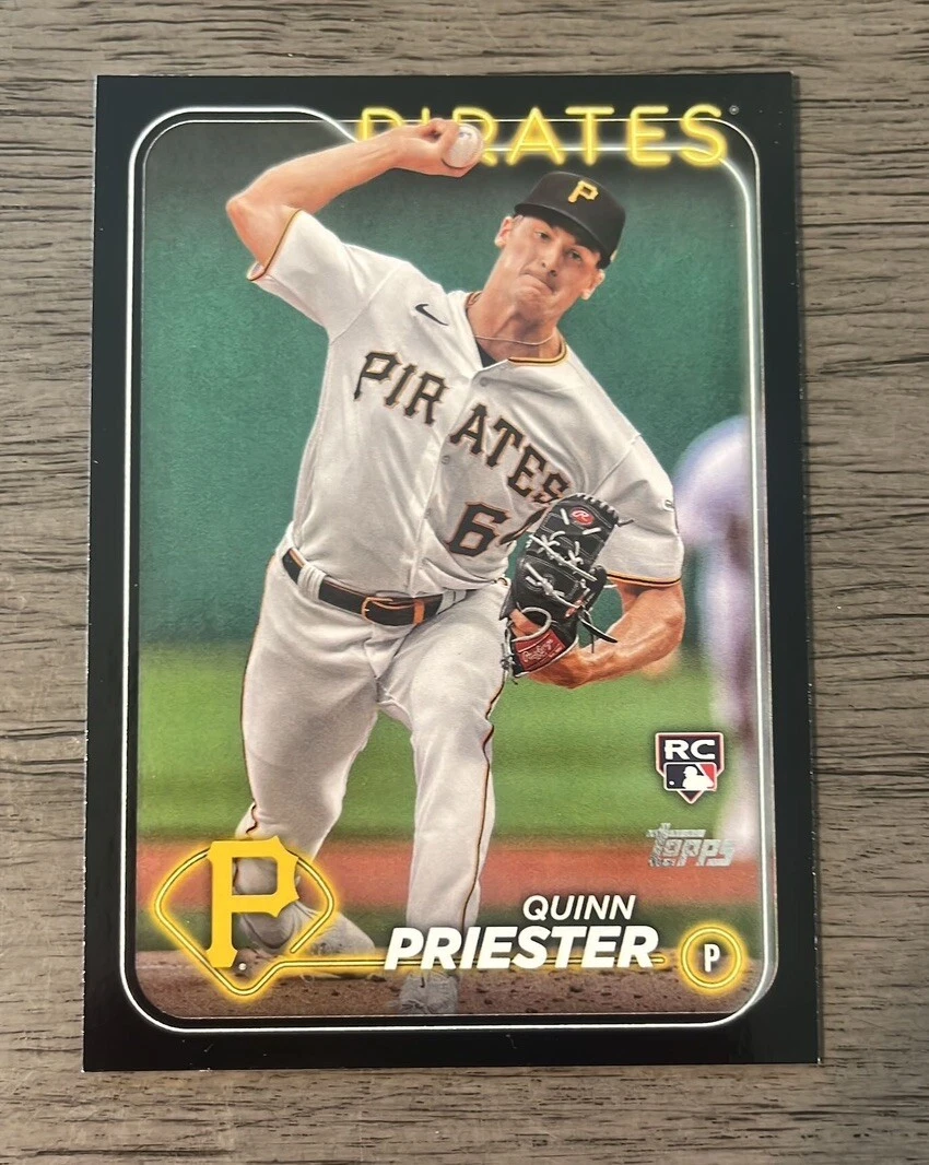 2024 Topps Series 1 Quinn Priester Rookie Black Parallel 67/73 #93 Pirates RC SP