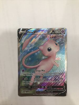 Pokémon Mew V Fusion Strike 250/264 Full Art MISCUT And DOT ERROR