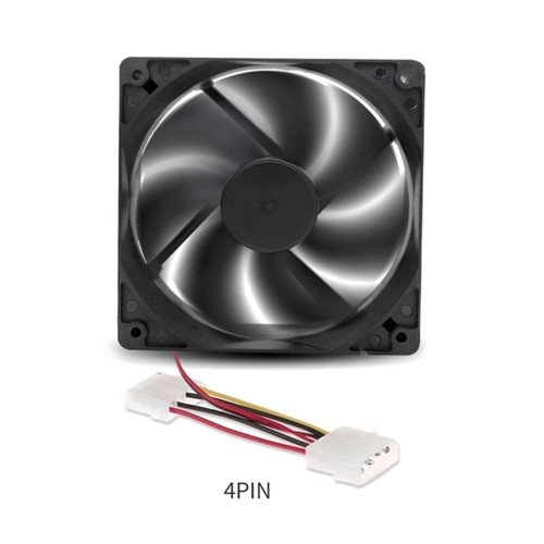 120mm PC Case Fans 120mm High Airflow Quiet Edition 4Pin 3Pin Fans for Computer - Photo 9/10