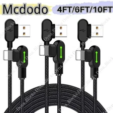 3 Pack Mcdodo 90 Degree Elbow USB Cable Charger Cord For iPhone 11 12 13 14 Pro