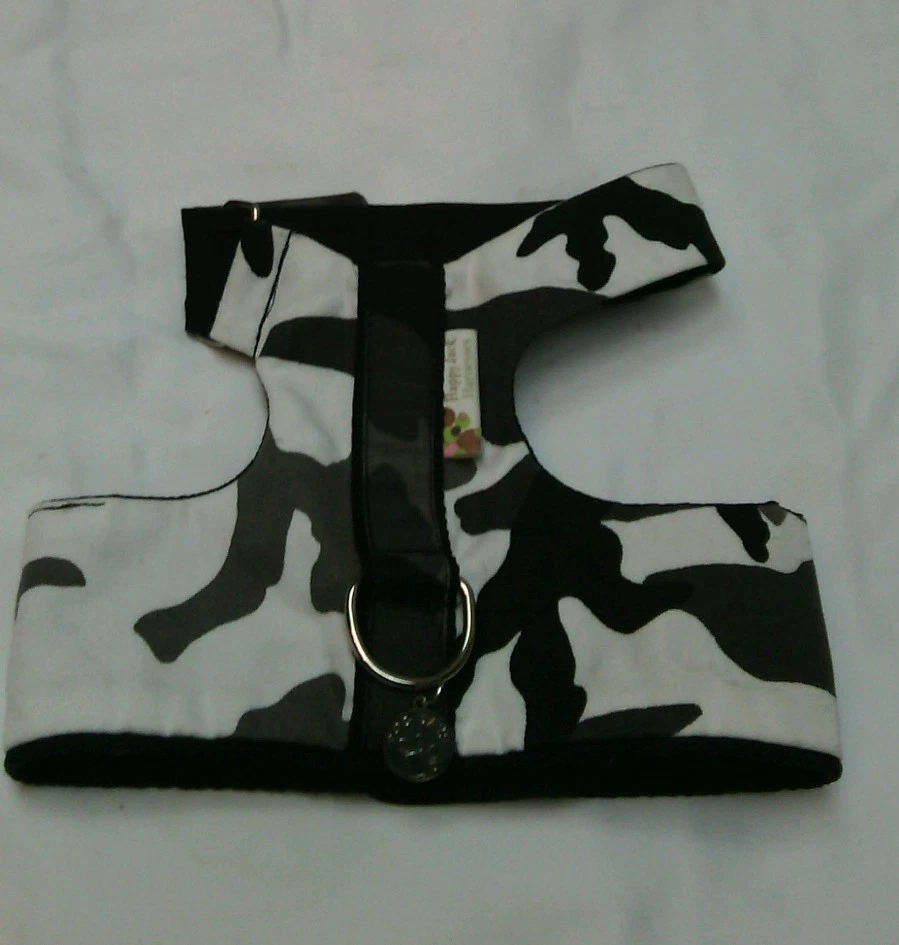 Happy Jack Dog Harness Gray/Black/White Camo Design Size Medium GUC | eBay
