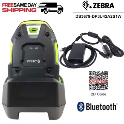 Zebra DS3678-DP3U42A2S1W Ultra-Rugged Cordless DPM Bluetooth 2D Barcode Scanner