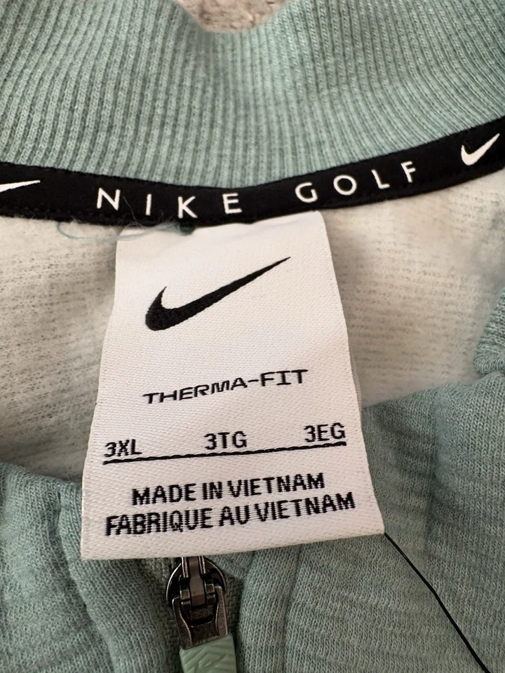 Nike Par Men's Golf Therma Fit 1/2 Zip Size 3XL UPF 40 Green $110 MSRP - Image 2 of 4