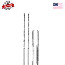 Tap and Drill Bit Set, 2pcs 2-56 UNC Straight Flute Thread Screw Taps  2pcs ...