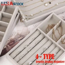Jewelry Organizer Storage Case Velvet Jewelry Drawer Insert Display for Store