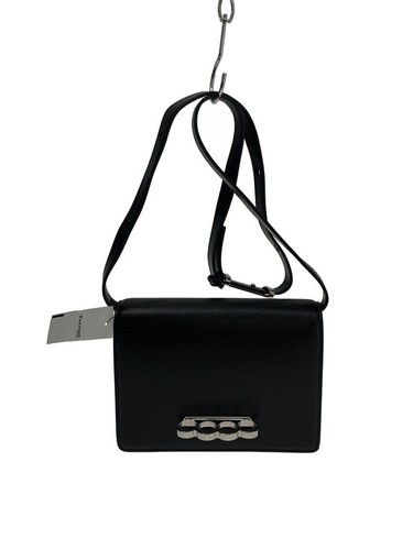 Alexander McQueen Shoulder Bag Leather Black Plain SLV Used