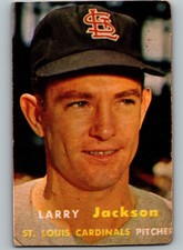 1957 Topps #196 Larry Jackson LOW GRADE (trimmed) Vintage Baseball Card