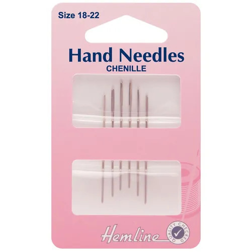 Hemline Chenille Ribbon Embroidery Hand Sewing Needles - Size 18-22 H205.1822