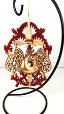Tree Decoration Heat Game "Rollspan" Angel ERZGEBIRGSARBEIT Germany wooden 5.5