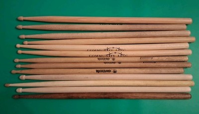 Lot Of 13 Drum Sticks Vic Firth, RockBand, Community Linc, Some Unmarked 