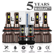 For Jeep Grand Cherokee 1999-2004 Led Headlight Bulbs Hilow Beam Fog Lights 6x