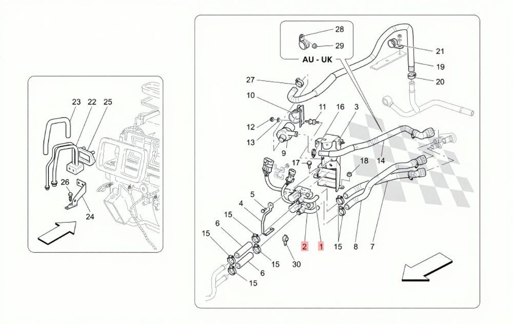 03-19 MASERATI GRANTURISMO S GRANCABRIO HEATING VALVE WATER PUMP 67444900 OEM