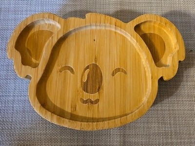 Avanchy Bamboo Koala Bear Divided Plate Bowl Suction Baby Kids Child 