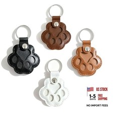 Pet Paw Leather Keychains - Handmade Fur Keepsake for Cats - 4-DEEP