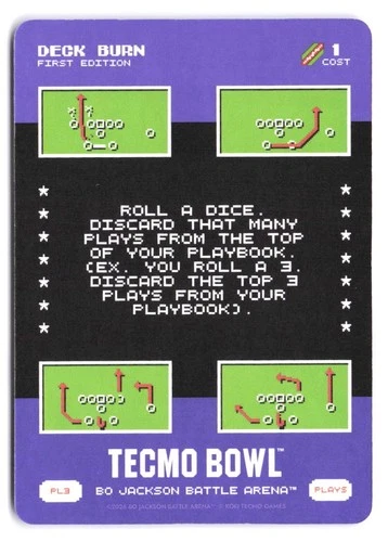 2026 Bo Jackson Battle Arena Tecmo Bowl Deck Burn PL3 Plays