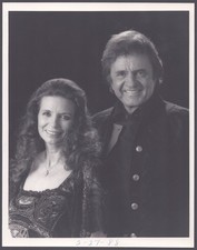 JOHNNY CASH - AUTOGRAPHED SIGNED PHOTOGRAPH CIRCA 1988