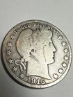 1915-S BARBER SILVER HALF DOLLAR