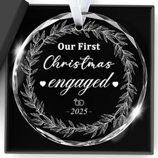 Christmas Ornaments 2025,Our First Christmas Engaged Ornament Engagement Gi