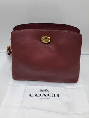 Coach Willow Shoulder Bag Colorblock Wine C2590 - Neu mit Staubbeutel