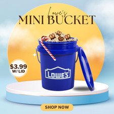 NEW 0.4 Qt Mini Bucket w/ Lid BPA-Free Food-Grade PP Blue - Only $3.99