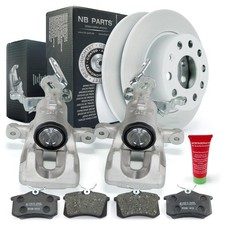 Bremssättel + Bremsscheiben + Bremsbeläge hinten für Seat Leon Skoda Octavia III
