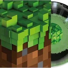 C418 - Minecraft Volume Alpha Green Black Emerald Ore Swirl Vinyl /3000 EXC SLEE