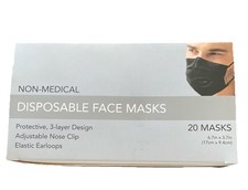 Disposable Face Masks 20 Count Protective 3 Layer Design Non-Medical  2 