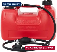 3 Gallon Marine Portable Tank Outboard Boat Transfer Tank with Line l-Shaped Han