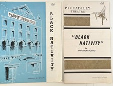 Langston Hughes 'Black Nativity' UK theatre programmes 1963/64 with tickets