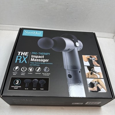 NUVOMED The RX Pro-Therapy IMPACT Massager 3 Heads Variable Speeds 