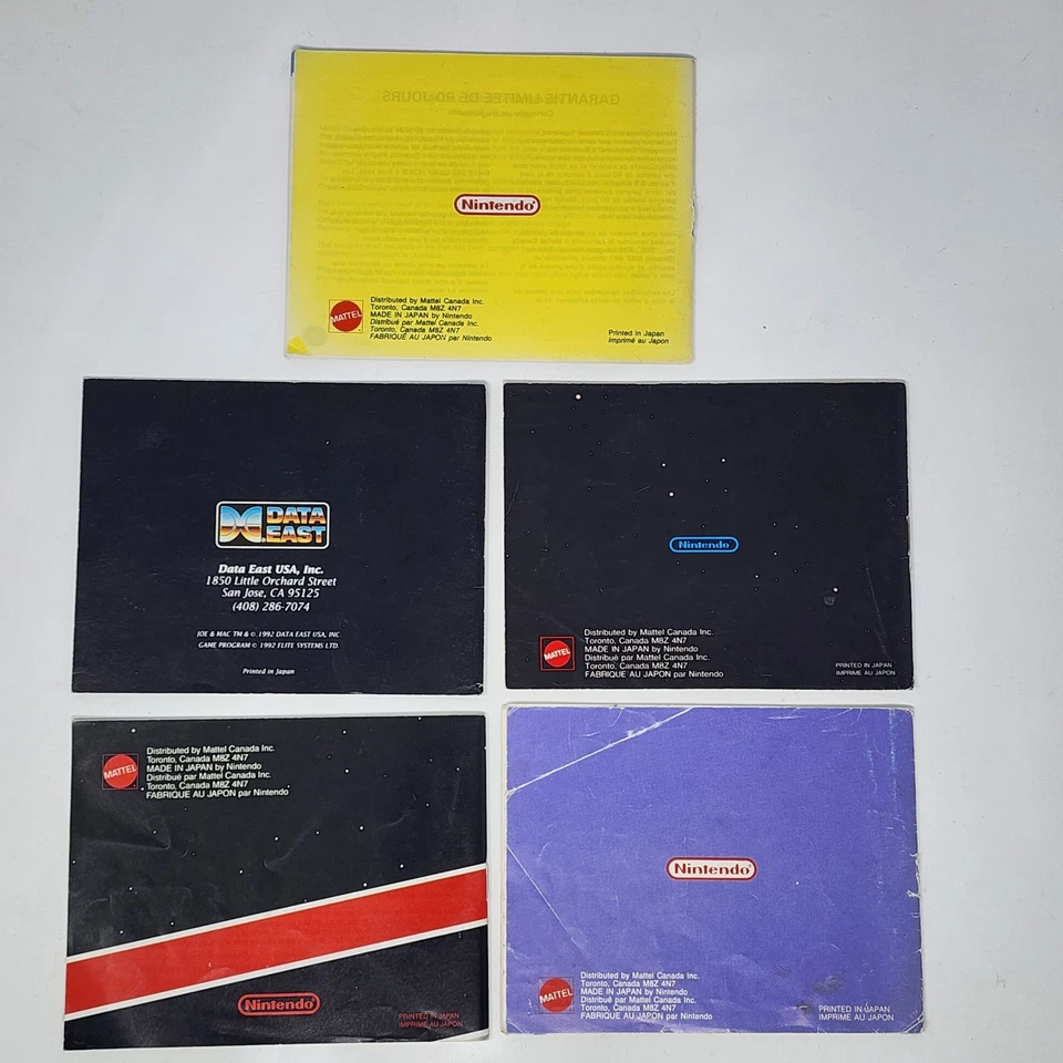 5 Official Nintendo NES Manuals (Joe & Mac, Mario Bros, Pro Wrestling, Tetris) - Image 2 of 4