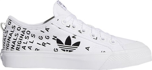 Men\'s adidas Nizza Trefoil Shoes, White Vivid Red, GX1465, Size 10 Men main image 3