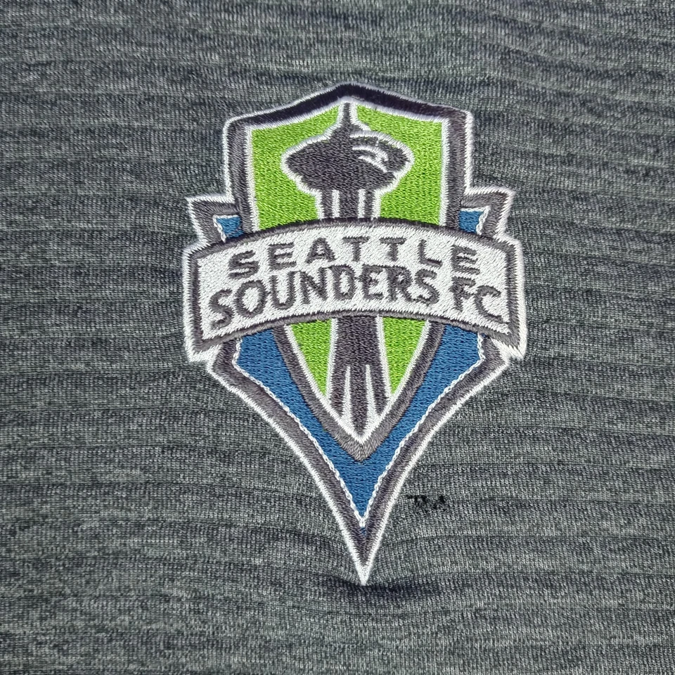 ADIDAS Seattle Sounders FC 1/4 Zip Pullover Sweatshirt MLS Soccer Women's XL - Image 3 of 4