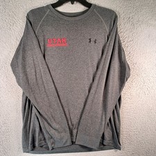 Under Armour Womens Dark Gray Long-Sleeve Activewear Top Size Medium Heatgear