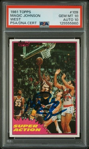 New ListingMagic Johnson 1981 Topps West #109 Autograph PSA 10 Auto 10 📈💥💎