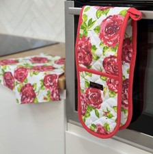 Double Oven Gloves, Choice of Floral and Christmas Designs