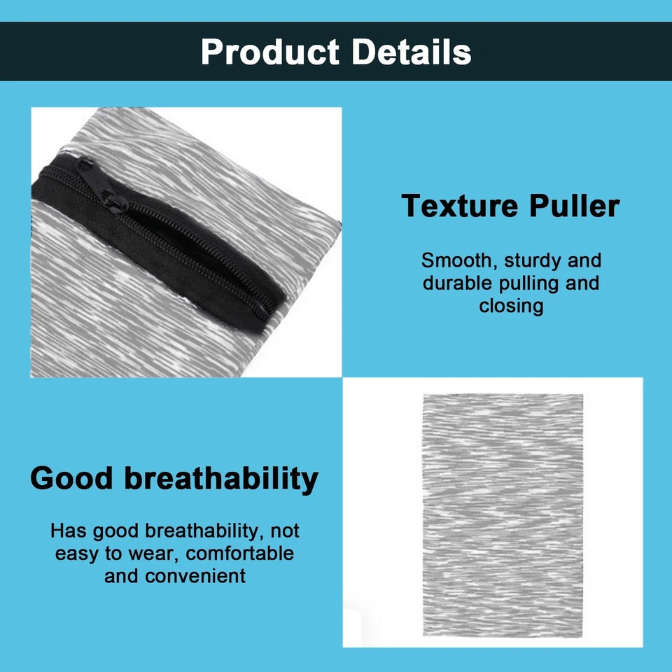 Brazalete para correr Soporte para teléfono Estuche para teléfono deportivo con ranura para cremallera alta Foto 4 de 4