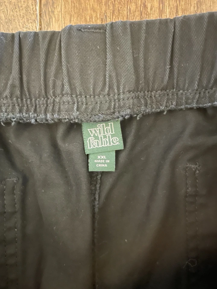 Baggy Wide Leg Black Cargo Pants Vintage 90s Street wear - Image 2 of 4