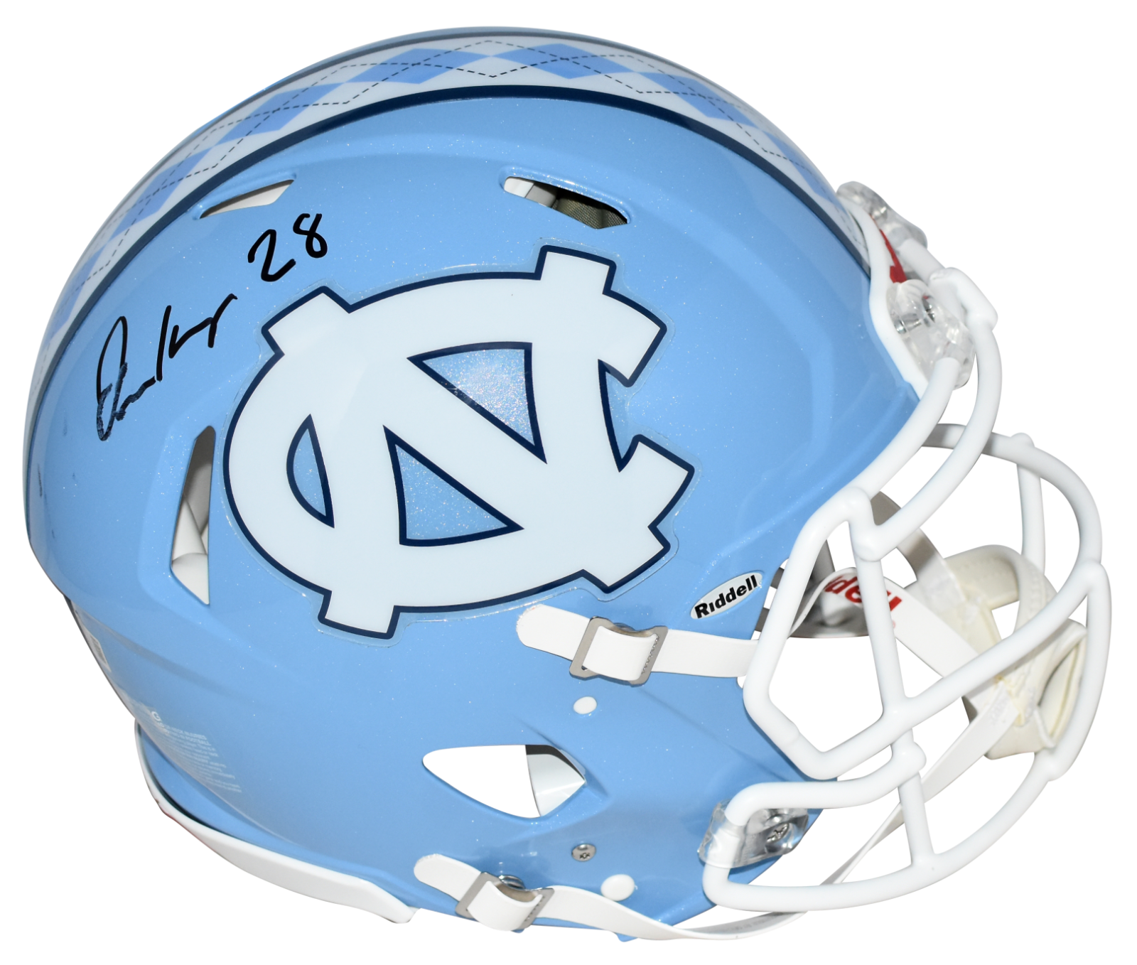 Omarion Hampton Autographed Signed North Carolina Tar Heels AUTHENTIC SPEED HELMET BECKETT 