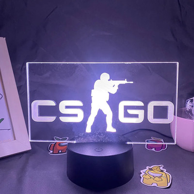 CS GO Game Counter Strike 3D Night Lights Picture Lava Lamp Led USB Battery RGB 