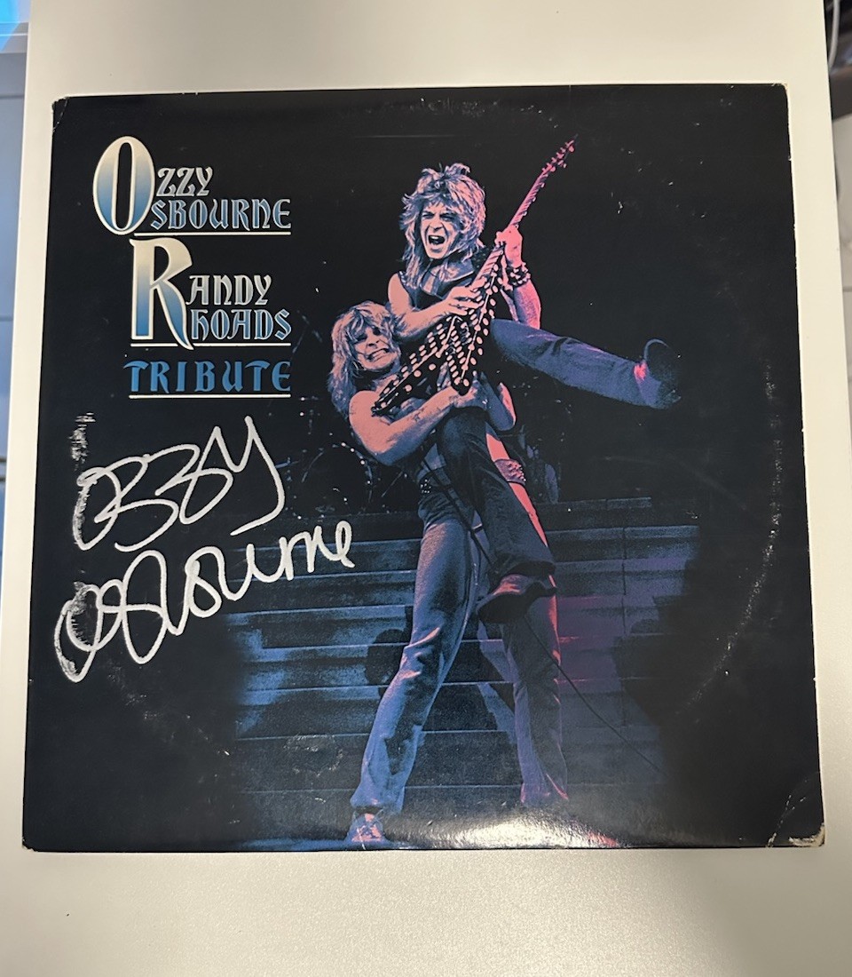 Ozzy Osbourne Randy Rhoads Tribute Autographed Original Vinyl
