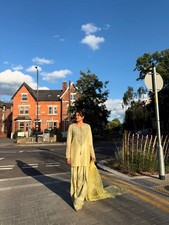 Indian Style Natural Crep Silk Top And Farshi Palazzo With Dupatta For Function