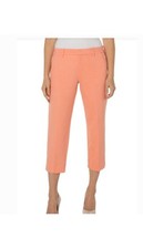 NWT Liverpool Mid Rise Light Orange Cantaloupe Kelsey Trouser Size 6/28