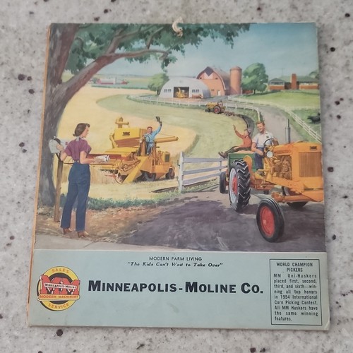 Minneapolis-Moline Visionlined Z Tractors Agriculture Brochure Yellow Red