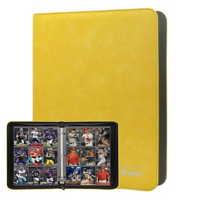 Trading Card Binder, 3-Ring 9-Pocket Zipper Binder for Baseball Cards, Sports...