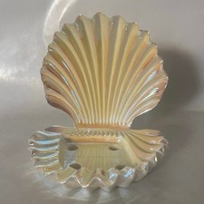 Bath  Body Works Clam Shell White Iridescent Foaming Soap Holder Seashell New