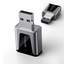 Mini Wireless CarPlay Adapter 2025 Upgraded, 2 in 1 Android Gray