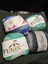 New 4x 150g Balls of Wool Lion Brand Yarn Emu and King Cole Wool Yarn