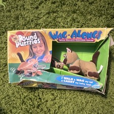 Pound Puppies Wag-Alongs Stuffed Animal 1998 Remote-Control Leash Small 9288