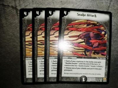 DM03 - 32/55 - 1x Snake Attack - Duel Masters - English - Common DM3 Near Mint 
